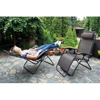 Шезлонг крісло Zero Gravity XXL до 120 кг