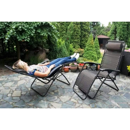 Шезлонг крісло Zero Gravity XXL до 120 кг
