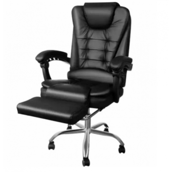 Офісне крісло Boss 23286 Reg, з підніжкою Чорне комп'ютерне крісло