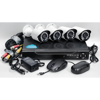 Набір вуличних камер відеоспостереження DVR KIT 7004 AHD 4ch Hibrid реєстратор і камера для дому Набір вуличних камер відеоспостереження DVR KIT 7004 AHD 4ch Hibrid реєстратор і камера для дому