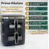 Аерогриль подвійний Prime Kitchen AF960AP, 15 л, 4400 Вт, з двома незалежними камерами, цифрове керування