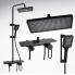 Смеситель для ванной комнаты с душевым гарнитуром Shower Set YLN16001H, черный матовый
