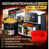 Багатофункціональна аерофритюрниця Zepline ZP-00342, 13 л, 4200 Вт, 12 програм, з знімним кошиком і силіконовою формою