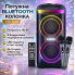 Портативна Bluetooth колонка 2х6.5" з 2 бездротовими мікрофонами та LED підсвічуванням ZXX-5505 40W