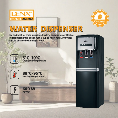 Кулер-диспенсер для води DENX DX3402 600 Вт. Чорний 