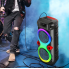 Портативна Bluetooth колонка 2х8" з дротовим мікрофоном та RGB підсвіткою ZQS8275 40W