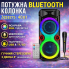 Портативна Bluetooth колонка 2х8" з дротовим мікрофоном та RGB підсвіткою ZQS8275 40W