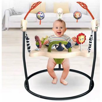 Дитячий ігровий центр Fisher-Price Jumperoo зі світлом та звуком / Розвивальний ігровий джампер Бежевий
