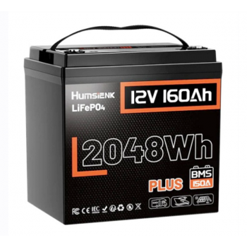 LiFePO4 12V/160Ah 150A BMS акумулятор Humsienk 2048 Вт*год для систем резервного живлення