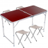 Розкладний стіл - валіза з 4 стільцями Folding Table для пікніка, риболовлі, дачі, 120х60 см