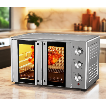 Настільна електродуховка з грилем, конвекцією та рожном SOKANY SK-10027 50 л 1700 Вт