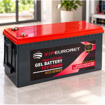 Гелевий акумулятор VIPEURONET 12V 200Ah Solar Gel Battery ECO Series