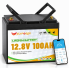 LiFePO4 12V/100Ah Акумулятор FLYFOREE Вбудована BMS, Bluetooth APP