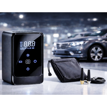Автомобільний компрессор Car Air Pump + павер банк + ліхтар Model:901А